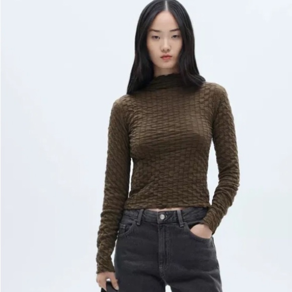 Mango Celia Ruffle Top